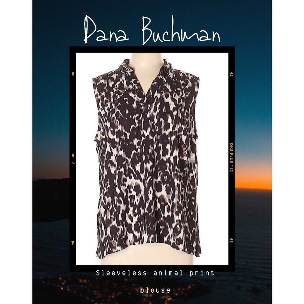 - Dana Buchman sleeveless blouse with collar